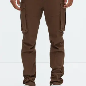 Brown Slim Cargo Pants