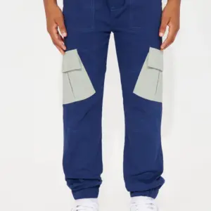 Navy Blue Twill Jogger Pant