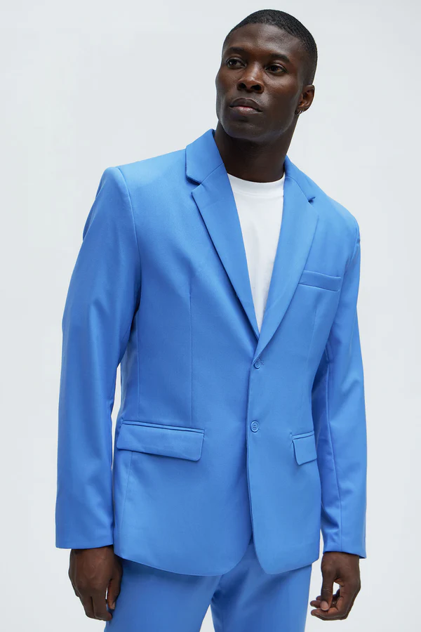 Modern Stretch Suit Jacket - Blue