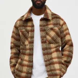Mohair Plaid Jacket