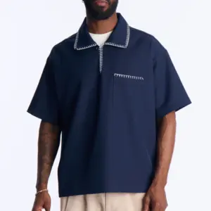 Hyde Stitch Polo - Navy