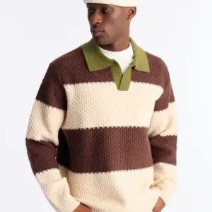 Striped Polo Sweater